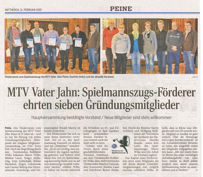 Mitgliederversammlung 2015