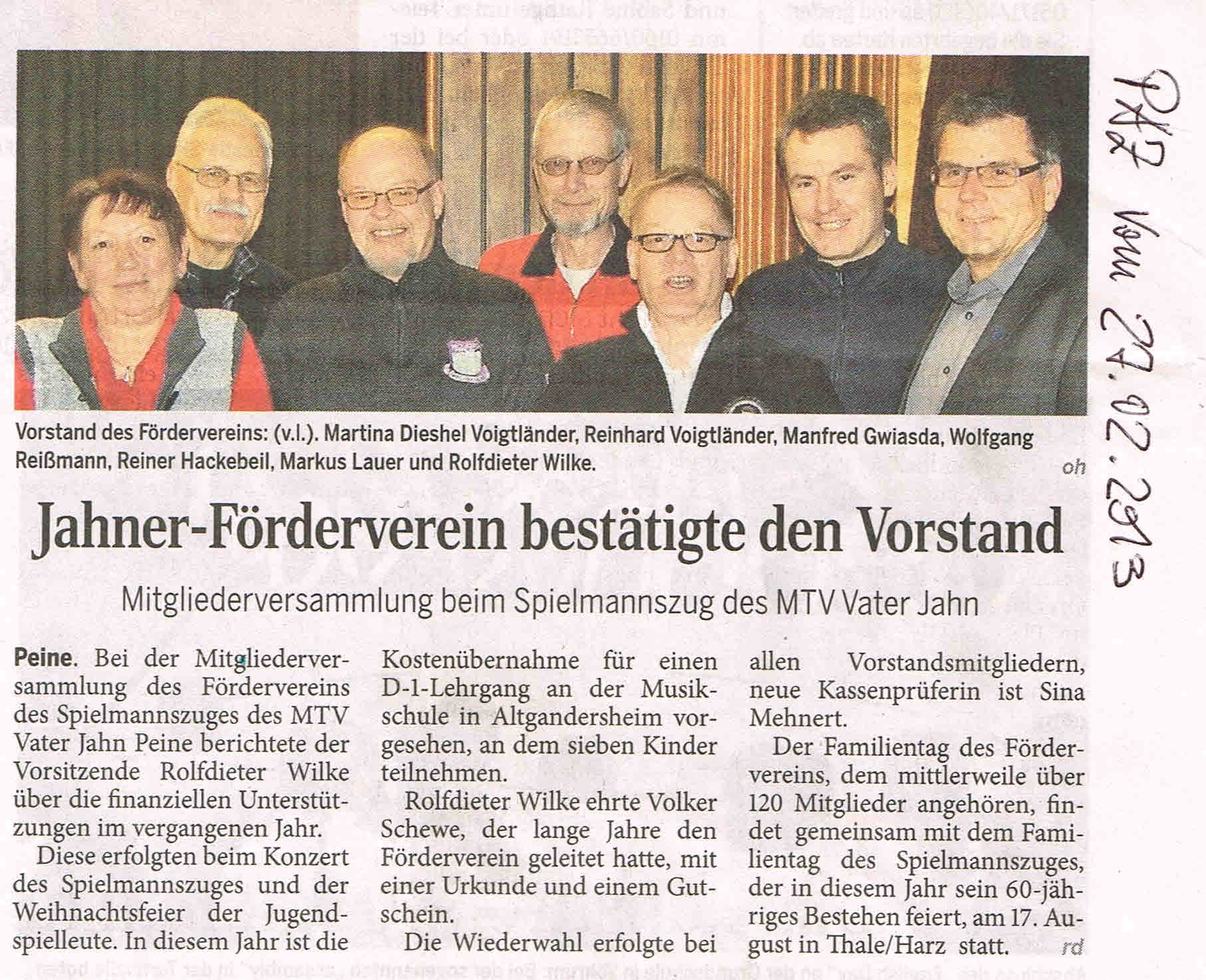 Mitgliederversammlung 2013